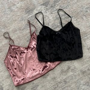 Cami set black and pink